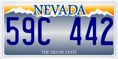 NV license plate 59C442