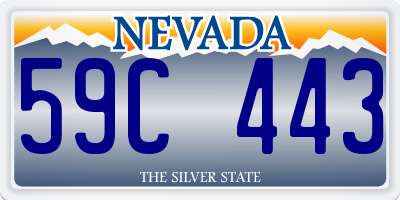 NV license plate 59C443