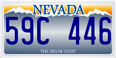 NV license plate 59C446