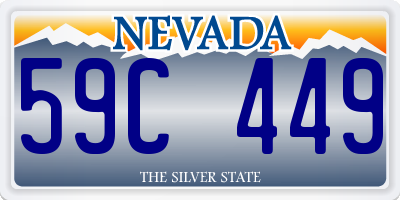 NV license plate 59C449