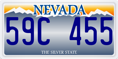 NV license plate 59C455