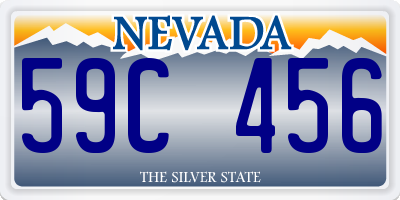 NV license plate 59C456