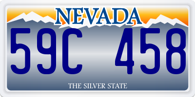 NV license plate 59C458