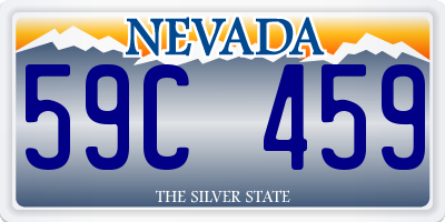 NV license plate 59C459