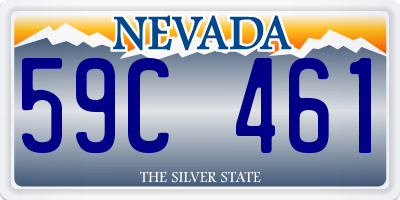 NV license plate 59C461