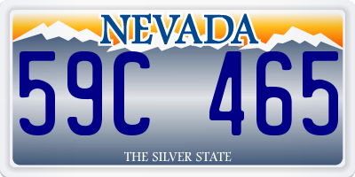 NV license plate 59C465