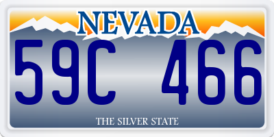NV license plate 59C466