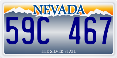 NV license plate 59C467