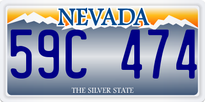NV license plate 59C474