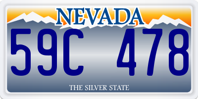 NV license plate 59C478