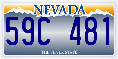 NV license plate 59C481