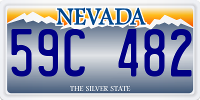 NV license plate 59C482