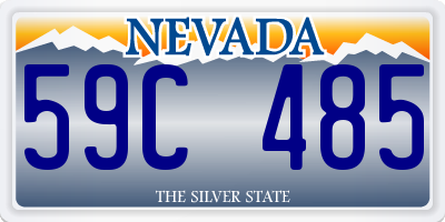 NV license plate 59C485