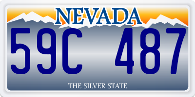 NV license plate 59C487