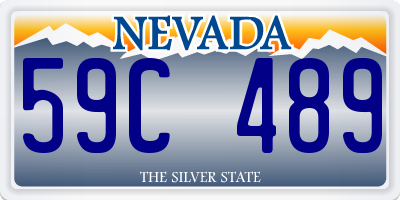 NV license plate 59C489