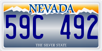 NV license plate 59C492