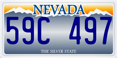 NV license plate 59C497