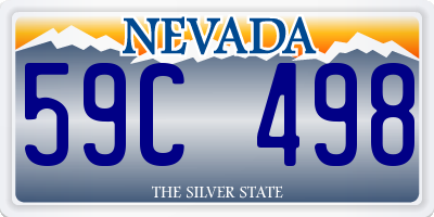 NV license plate 59C498