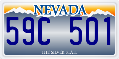 NV license plate 59C501