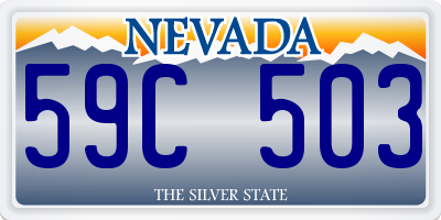 NV license plate 59C503