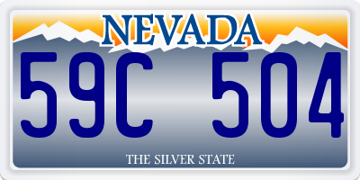 NV license plate 59C504