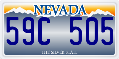 NV license plate 59C505