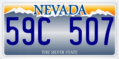 NV license plate 59C507