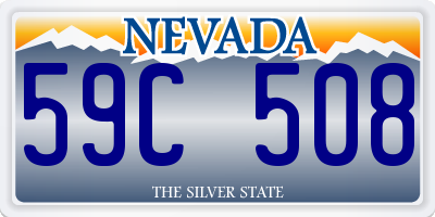 NV license plate 59C508