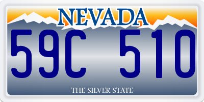 NV license plate 59C510