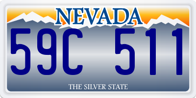 NV license plate 59C511
