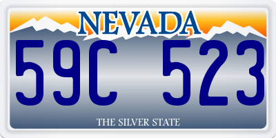 NV license plate 59C523