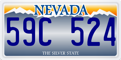 NV license plate 59C524