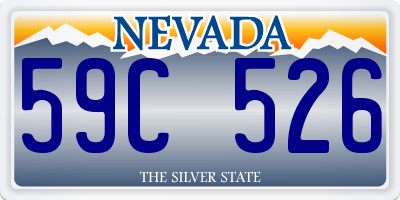 NV license plate 59C526