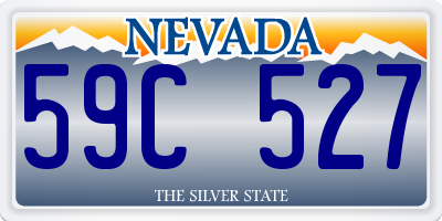 NV license plate 59C527