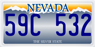NV license plate 59C532