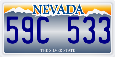 NV license plate 59C533