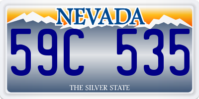 NV license plate 59C535