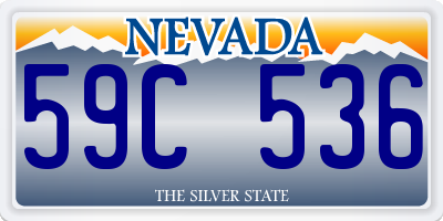 NV license plate 59C536
