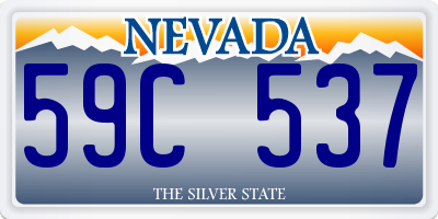 NV license plate 59C537