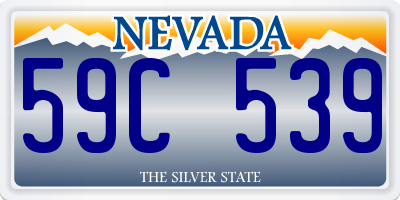 NV license plate 59C539