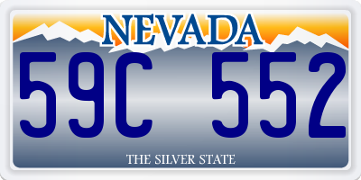 NV license plate 59C552