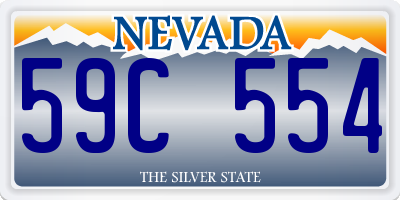 NV license plate 59C554