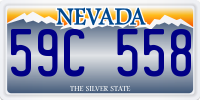 NV license plate 59C558