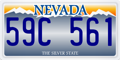 NV license plate 59C561