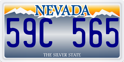 NV license plate 59C565