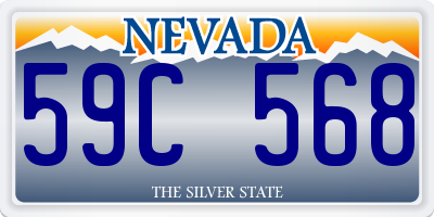 NV license plate 59C568