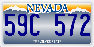 NV license plate 59C572