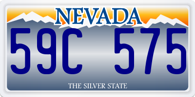 NV license plate 59C575