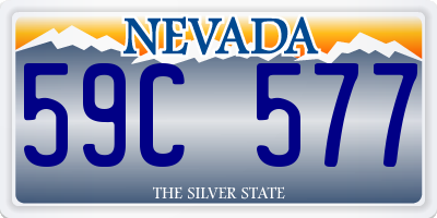 NV license plate 59C577