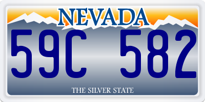 NV license plate 59C582